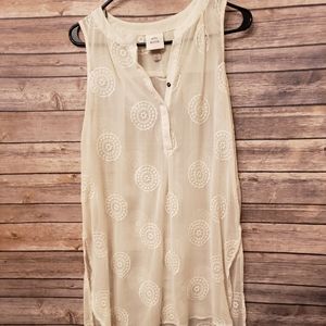 Knox Rose white sleeveless tunic shirt ladies SM
